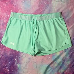 Mint Green Under Armour Athletic Shorts